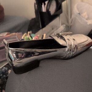 Mix No. 6 Shiny Silver Loafers